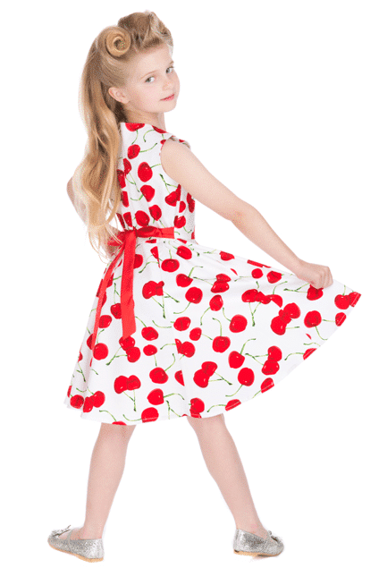 Hearts & Roses Kleid White Cherry Kids