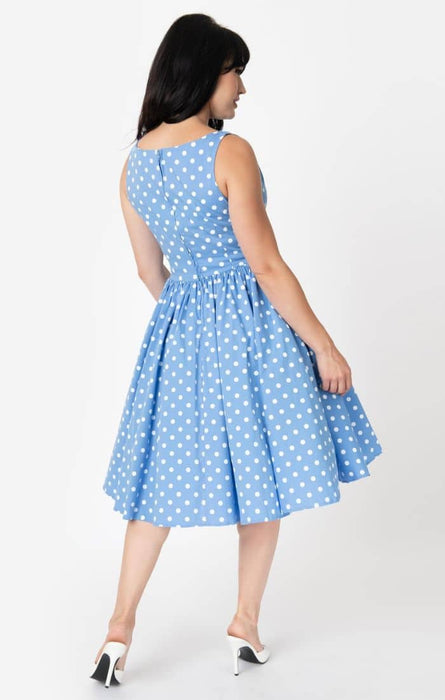 Unique Vintage Kleid Doheny blau