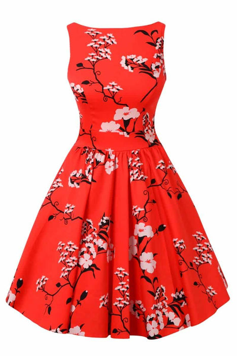 Lady Vintage Kleid Tea Crimson Tide