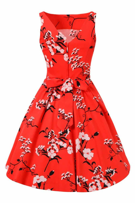 Lady Vintage Kleid Tea Crimson Tide