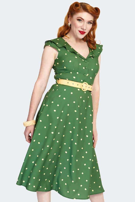 Voodoo Vixen 40er-Jahre-Kleid grün