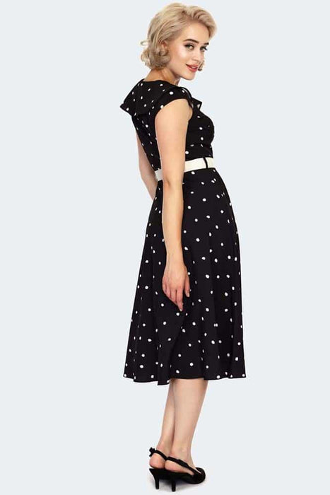 Voodoo Vixen 40er-Jahre-Kleid schwarz