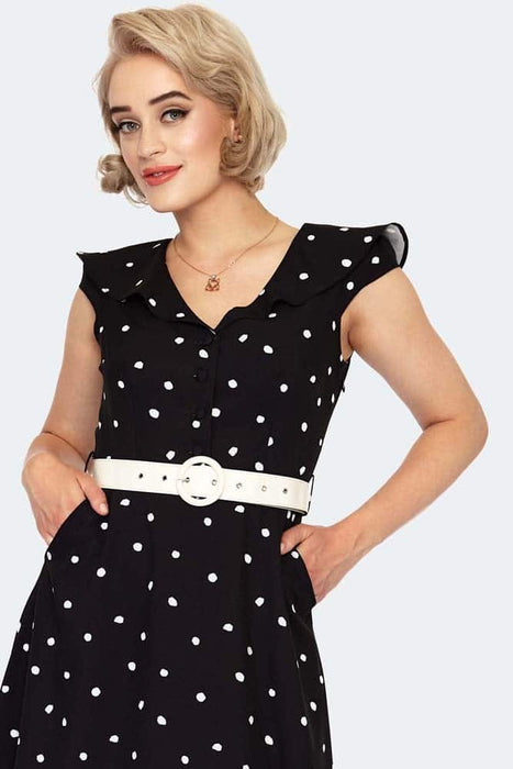 Voodoo Vixen 40er-Jahre-Kleid schwarz