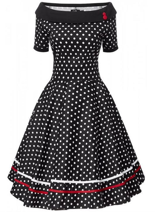 Dolly and Dotty Kleid Darlene schwarz-weiss-rot