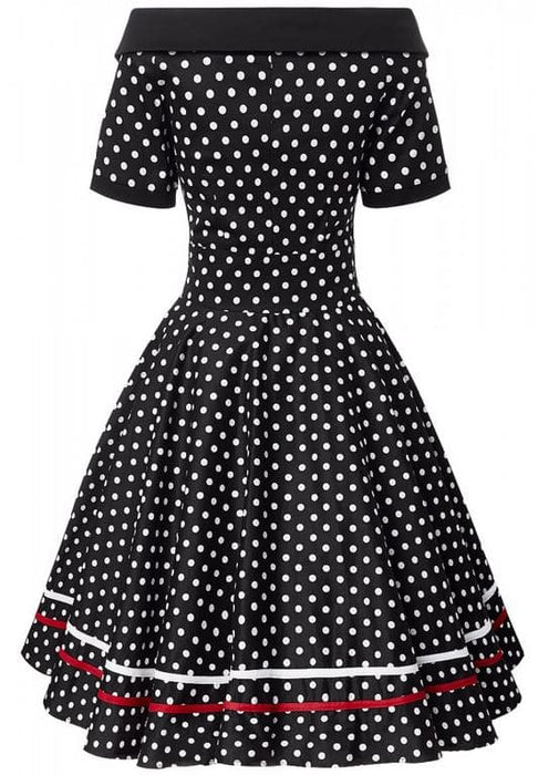 Dolly and Dotty Kleid Darlene schwarz-weiss-rot