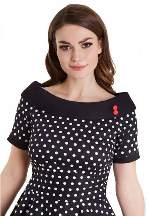 Dolly and Dotty Kleid Darlene schwarz-weiss-rot