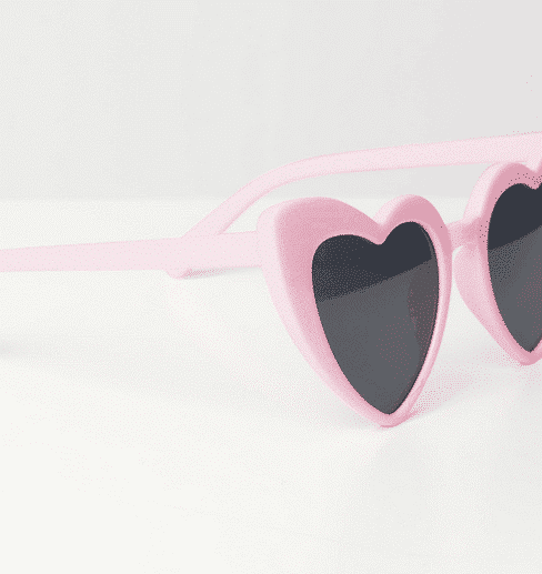 Sonnenbrille Heart pink