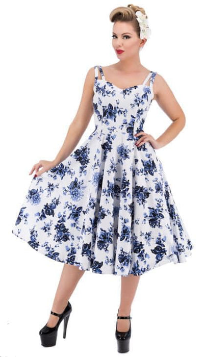 Hearts & Roses Kleid Rosalie white blue
