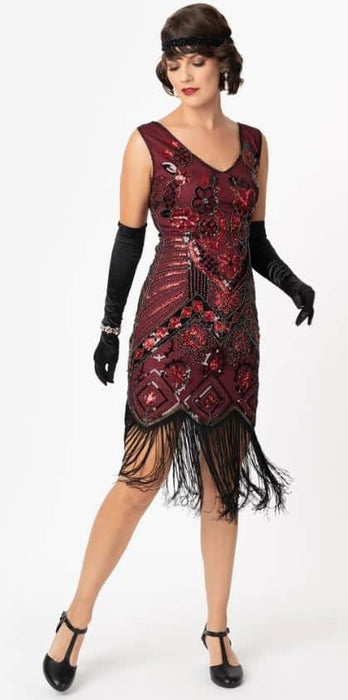 Unique Vintage Flapper Charvelle rot-schwarz