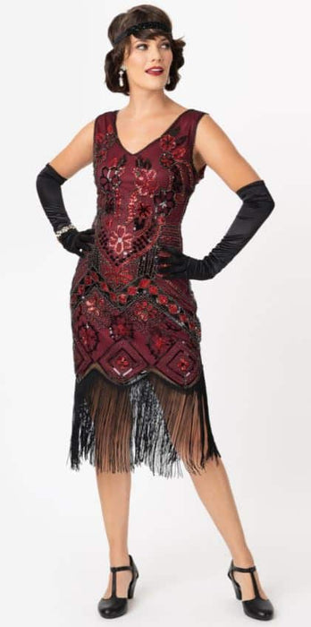 Unique Vintage Flapper Charvelle rot-schwarz