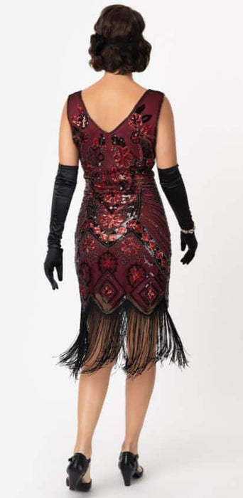 Unique Vintage Flapper Charvelle rot-schwarz