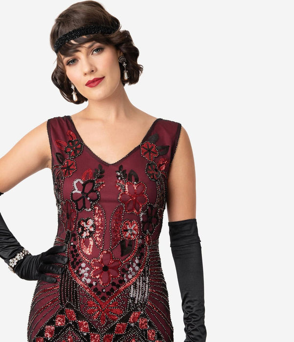 Unique Vintage Flapper Charvelle rot-schwarz