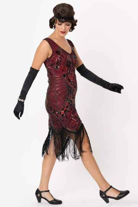 Unique Vintage Flapper Charvelle rot-schwarz