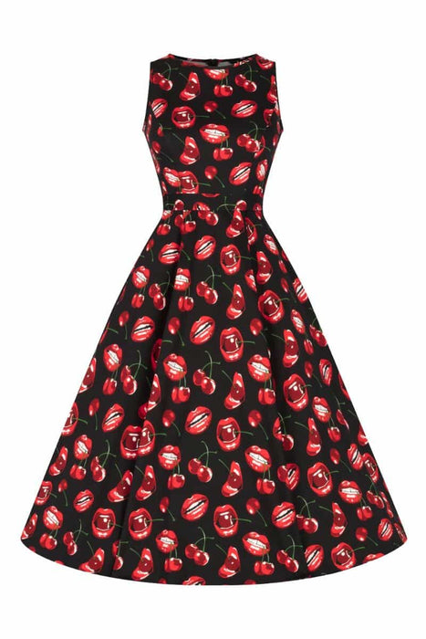 Lady Vintage Kleid Hepburn Cherry Lips