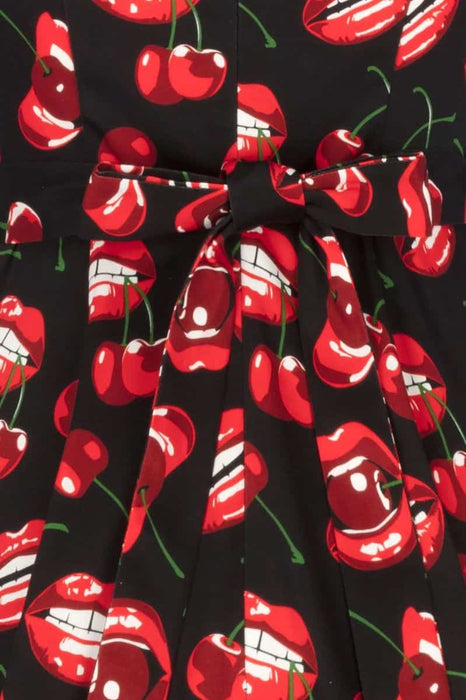 Lady Vintage Kleid Hepburn Cherry Lips