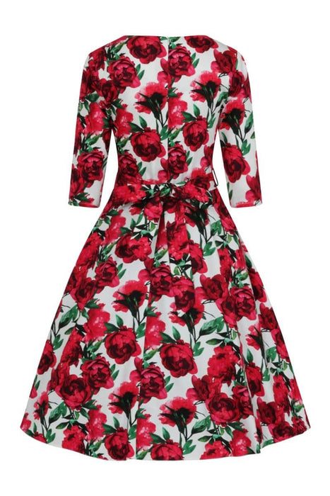 Lady Vintage Kleid Maria Red Flowers