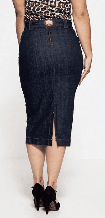 Queen Kerosin Jeans-Bleistiftjupe
