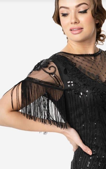 Unique Vintage Flapper Nadine schwarz
