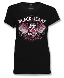 Black Heart Shirt Wings Heart