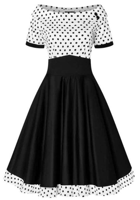 Dolly and Dotty Kleid Darlene weiss-schwarz Dots