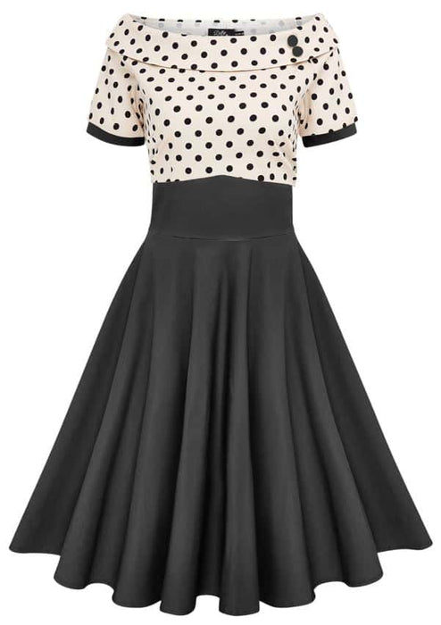 Dolly and Dotty Kleid Darlene sand schwarz Dots