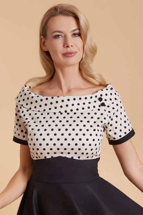 Dolly and Dotty Kleid Darlene sand schwarz Dots