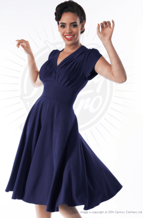 Pretty Retro Kleid Retro Swing navyblau
