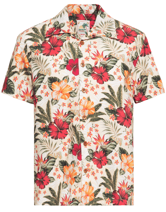 King Kerosin Hemd Hawaii offwhite