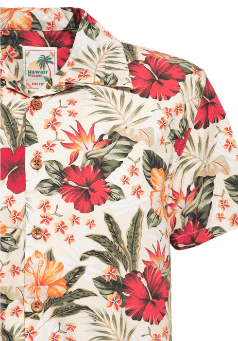 King Kerosin Hemd Hawaii offwhite