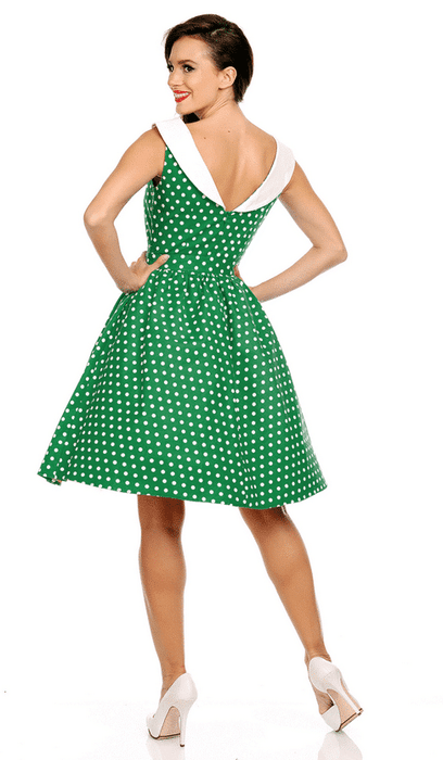 Dolly and Dotty Kleid Katie Dots grün weiss Dot