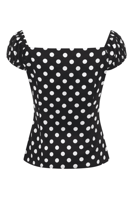 Collectif Top Dolores Polka schwarz