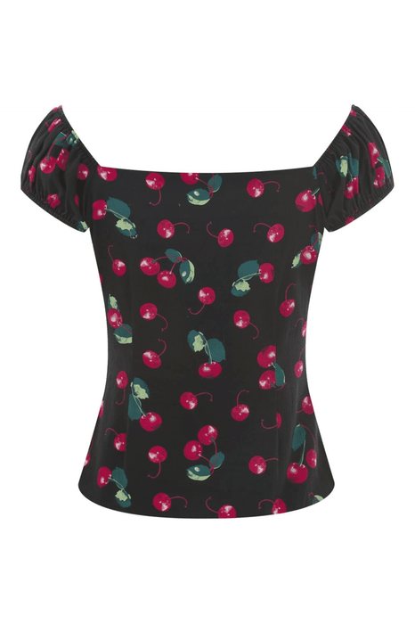 Collectif Top Dolores Cherry schwarz