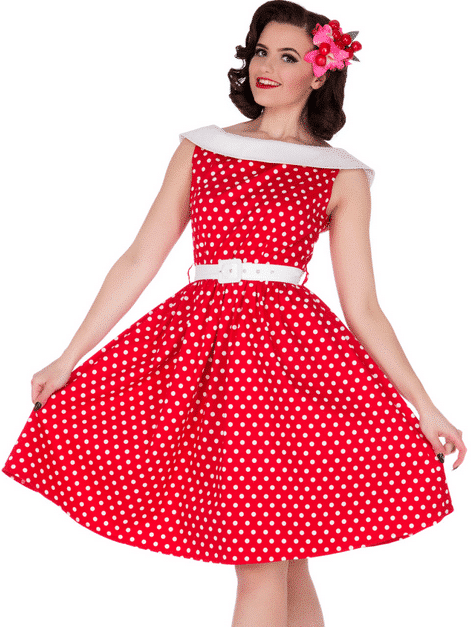 Dolly and Dotty Kleid Katie Dots rot weiss Dots