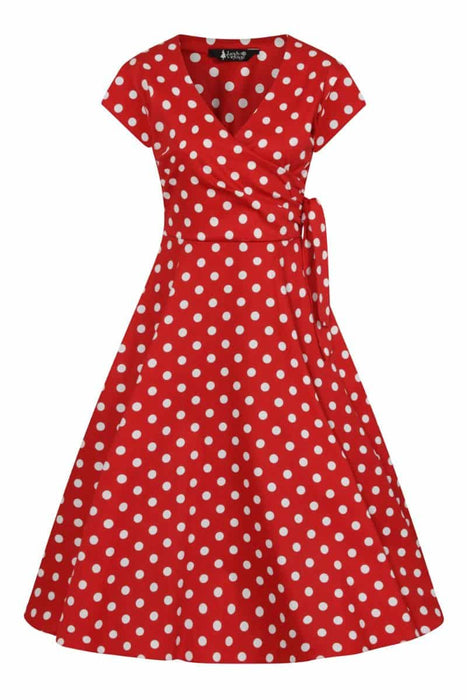 Lady Vintage Kleid Bella Red Polka Dot