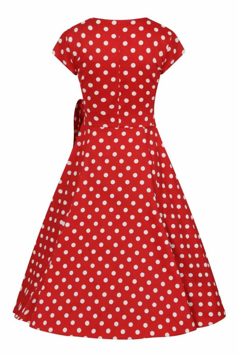 Lady Vintage Kleid Bella Red Polka Dot