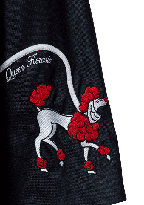 Queen Kerosin Jeansjupe Poodle