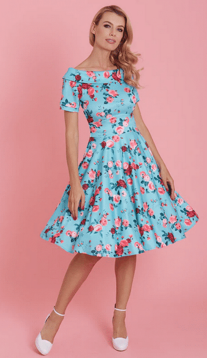 Dolly and Dotty Kleid Darlene Turqoise Rose