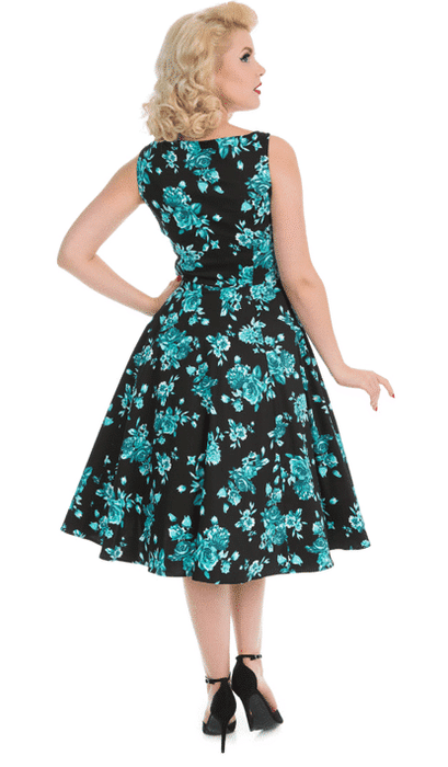Hearts & Roses Kleid Rosalie black turquoise