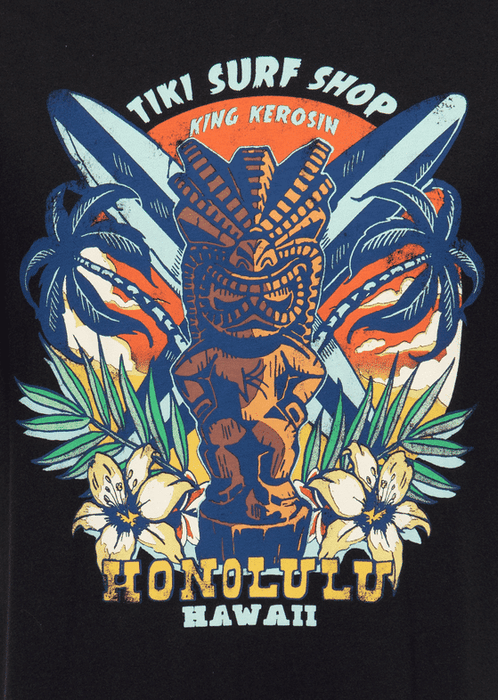 King Kerosin T-Shirt Tiki Surf Shop schwarz
