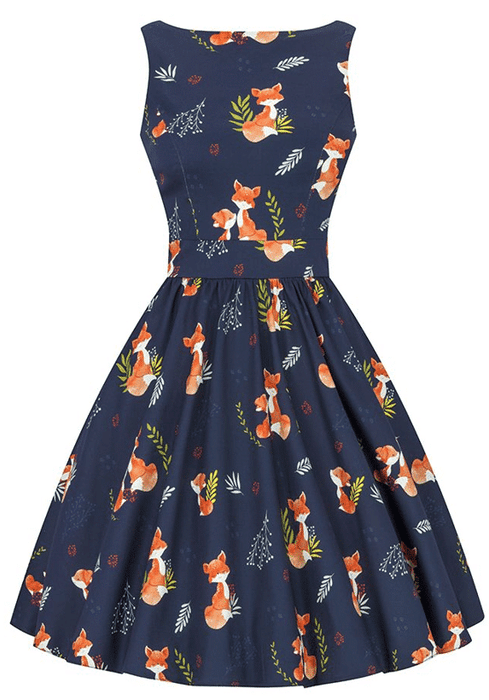 Lady Vintage Kleid Tea Winter Cub
