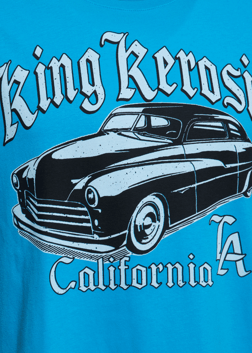 King Kerosin T-Shirt California Greaser blau