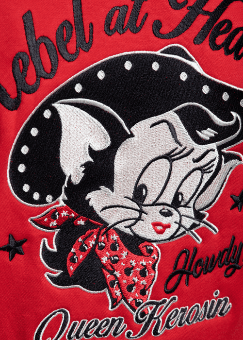 Queen Kerosin Collegejacke Howdy rot