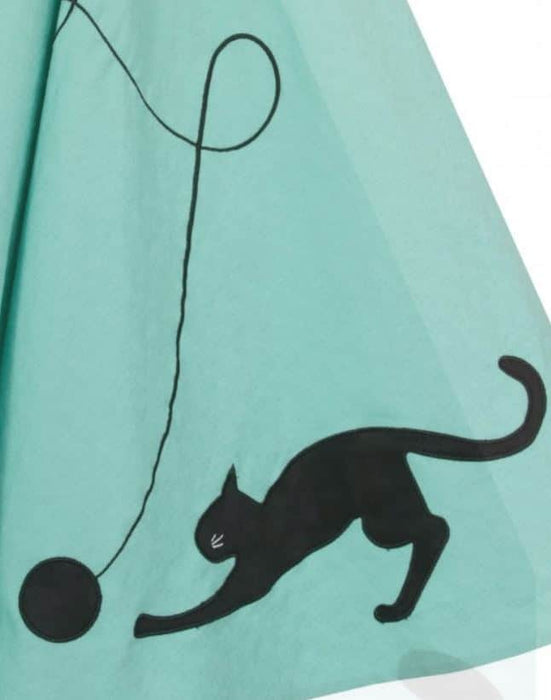 Collectif Jupe Kitty Cat mint