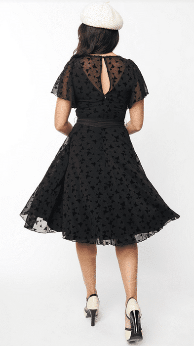 Unique Vintage Kleid Butterfly Mesh
