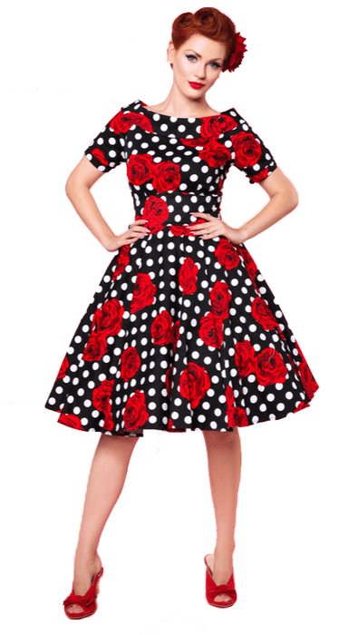 Dolly and Dotty Kleid Darlene Dots and Roses