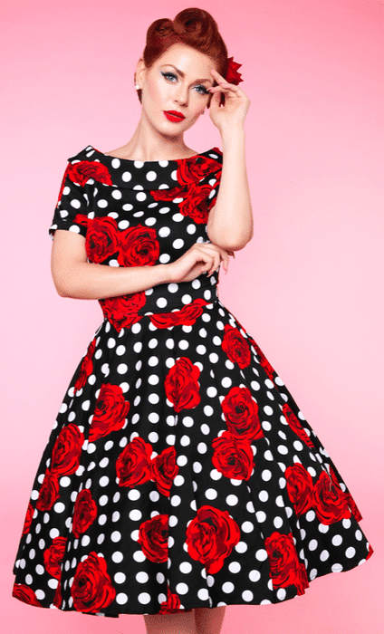 Dolly and Dotty Kleid Darlene Dots and Roses
