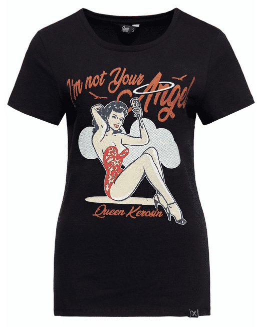 Queen Kerosin Shirt I'm not your Angel schwarz