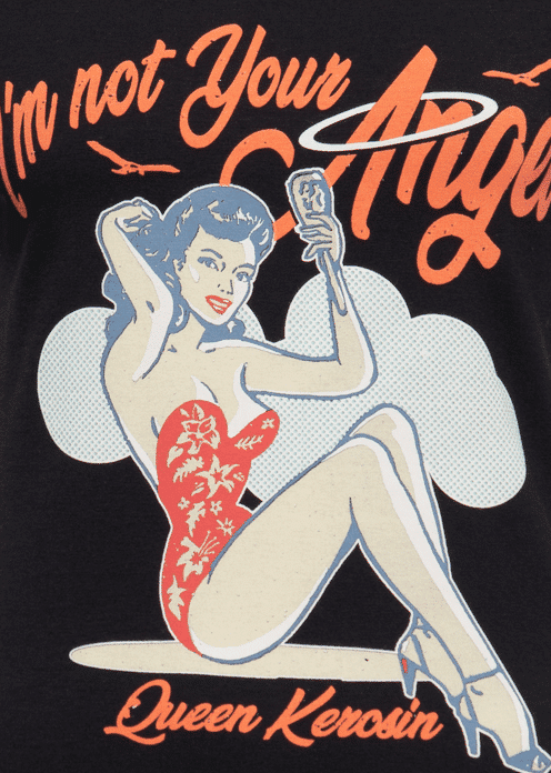 Queen Kerosin Shirt I'm not your Angel schwarz