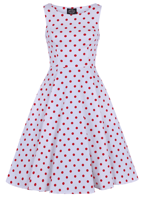 Hearts & Roses Kleid Sandy weiss-rot