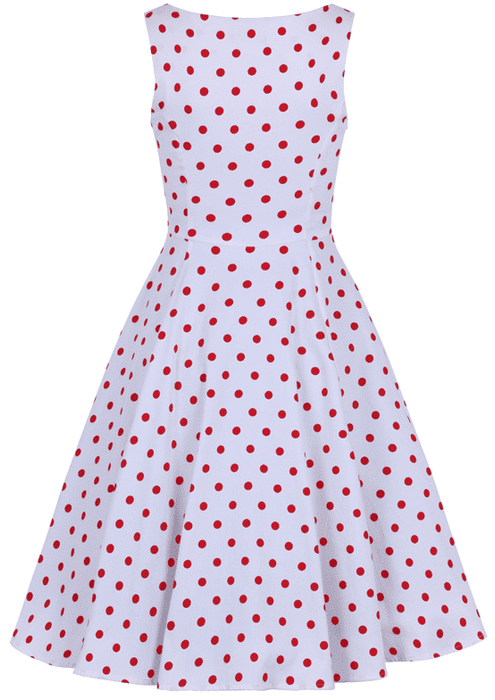 Hearts & Roses Kleid Sandy weiss-rot